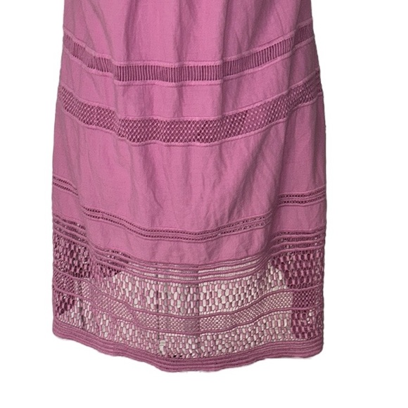 Sea New York Pink Purple Crochet Lace Embroidered Cutout Ruffle Mini Dress - 4 - Picture 9 of 13